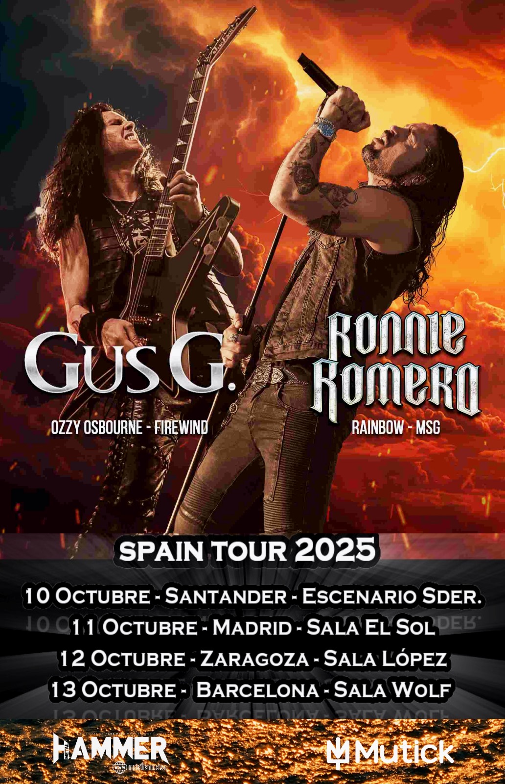 GUS G. + Ronnie Romero en Zaragoza - Mutick