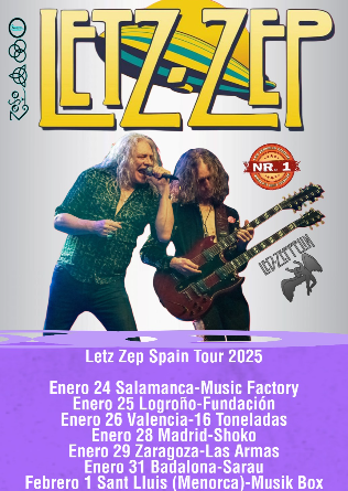 LETZ ZEP (UK) en Madrid - Tributo a Led Zeppelin - últimas entradas!