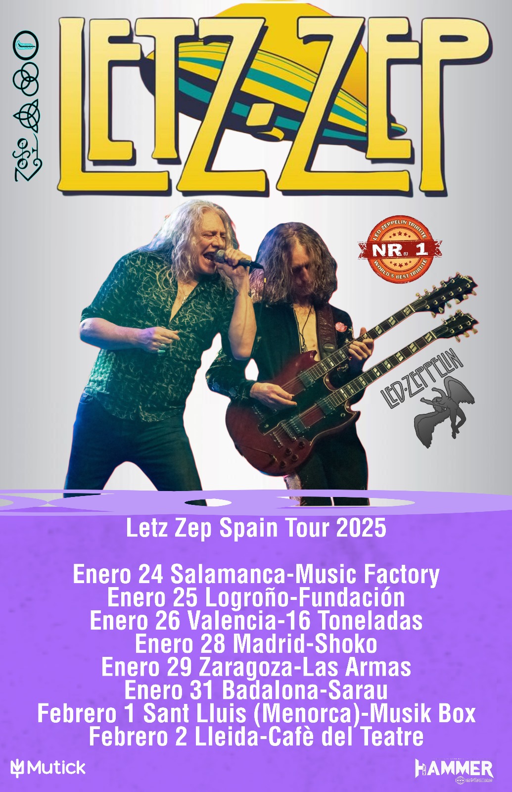 LETZ ZEP (UK) en Madrid - Tributo a Led Zeppelin - Mutick