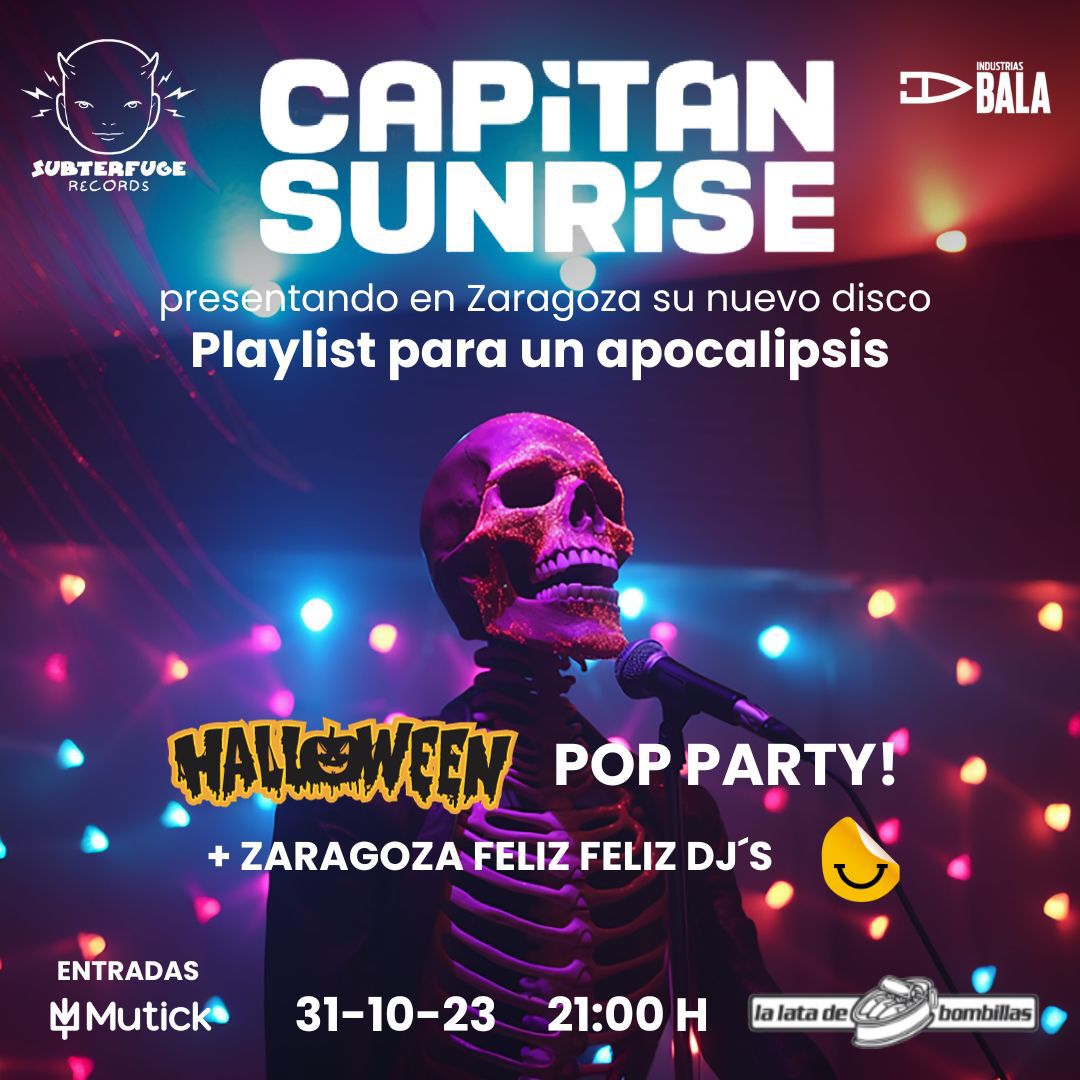 CAPITAN SUNRISE en Zaragoza - Halloween Pop Party  - Mutick