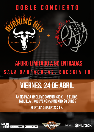 Burning Ñus + Hombres de Paja en Madrid