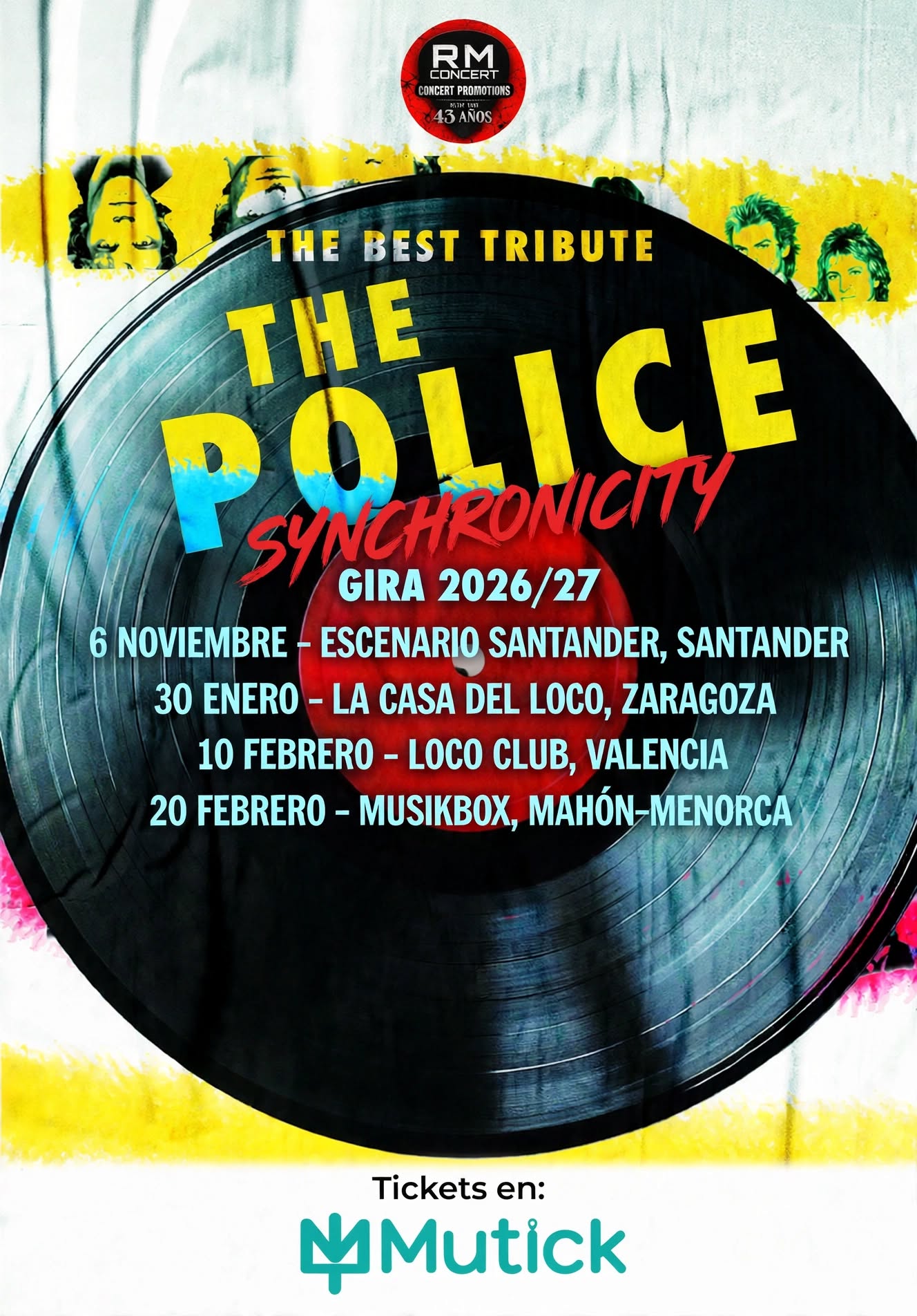 SYNCHRONICITY - Tributo a The Police en Zaragoza - Mutick