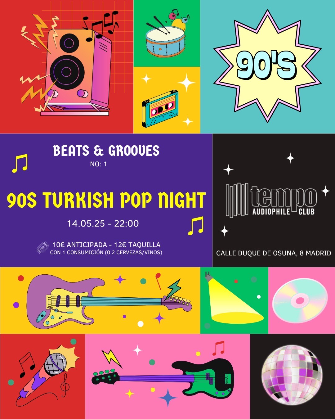90s Turkish Pop Night en Tempo Club Madrid   - Mutick