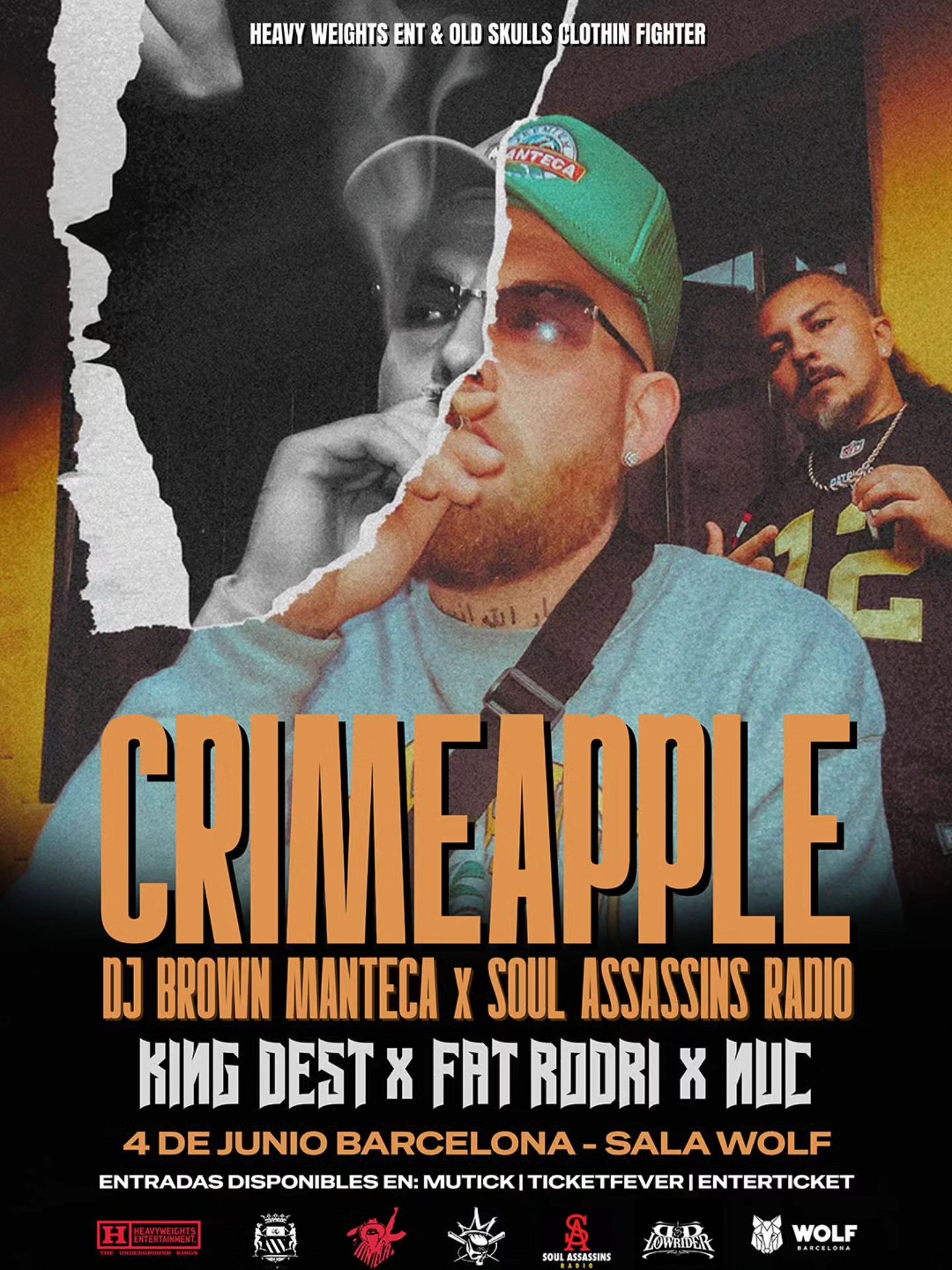 CRIMEAPPLE + DJ BROWN (USA) en Barcelona - Mutick