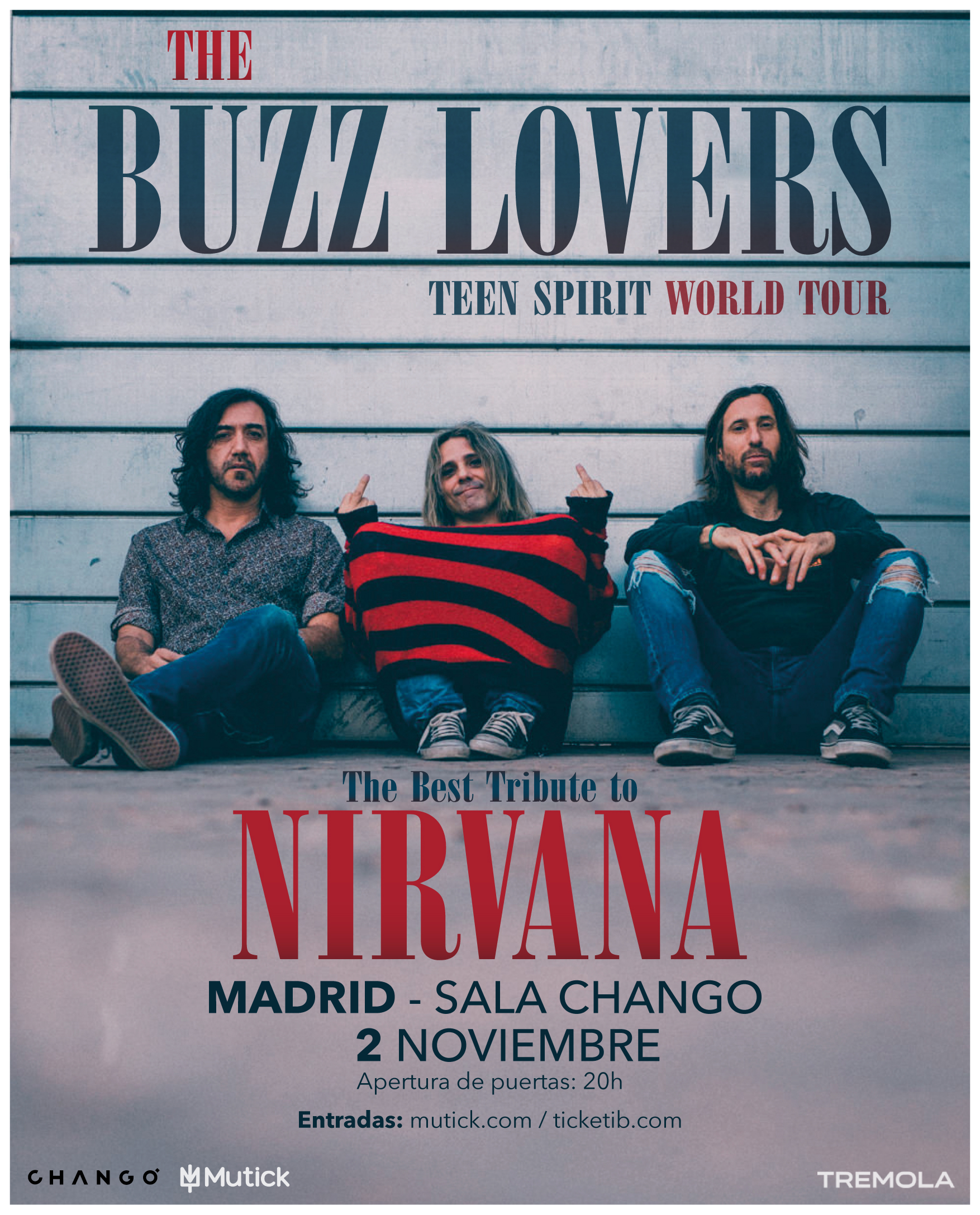 The BUZZ LOVERS en Madrid - Tributo a NIRVANA - Mutick