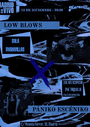 Pániko Escéniko + Low Blows en Madrid