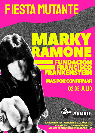MARKY RAMONE en Mallorca - Sala ES GREMI 