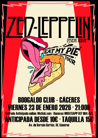 Zed Leppelin Dyslexic Tribute en Boogaloo Club · Cáceres