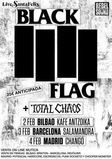 BLACK FLAG + TOTAL CHAOS en Madrid - BLACK FRIDAY - Mutick