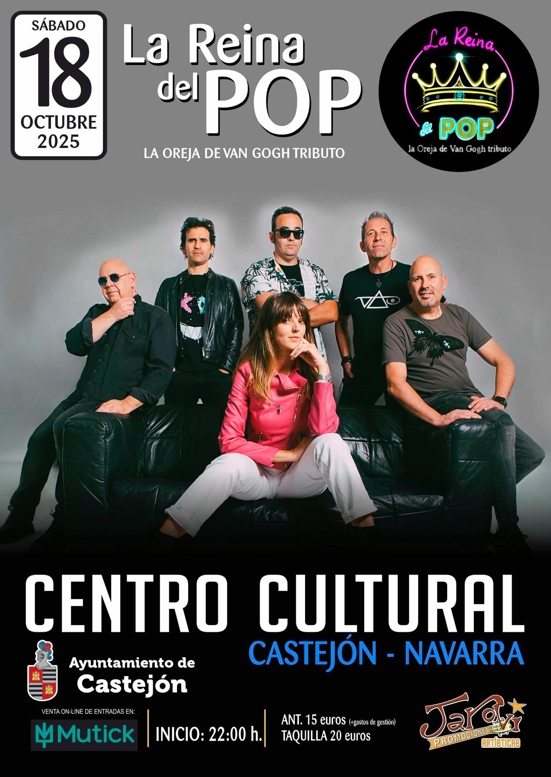 La Reina del Pop - Tributo a Oreja de Van Gogh en Castejón - Mutick