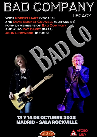 BAD COMPANY Legacy (UK) en Madrid - VIE 13 OCT