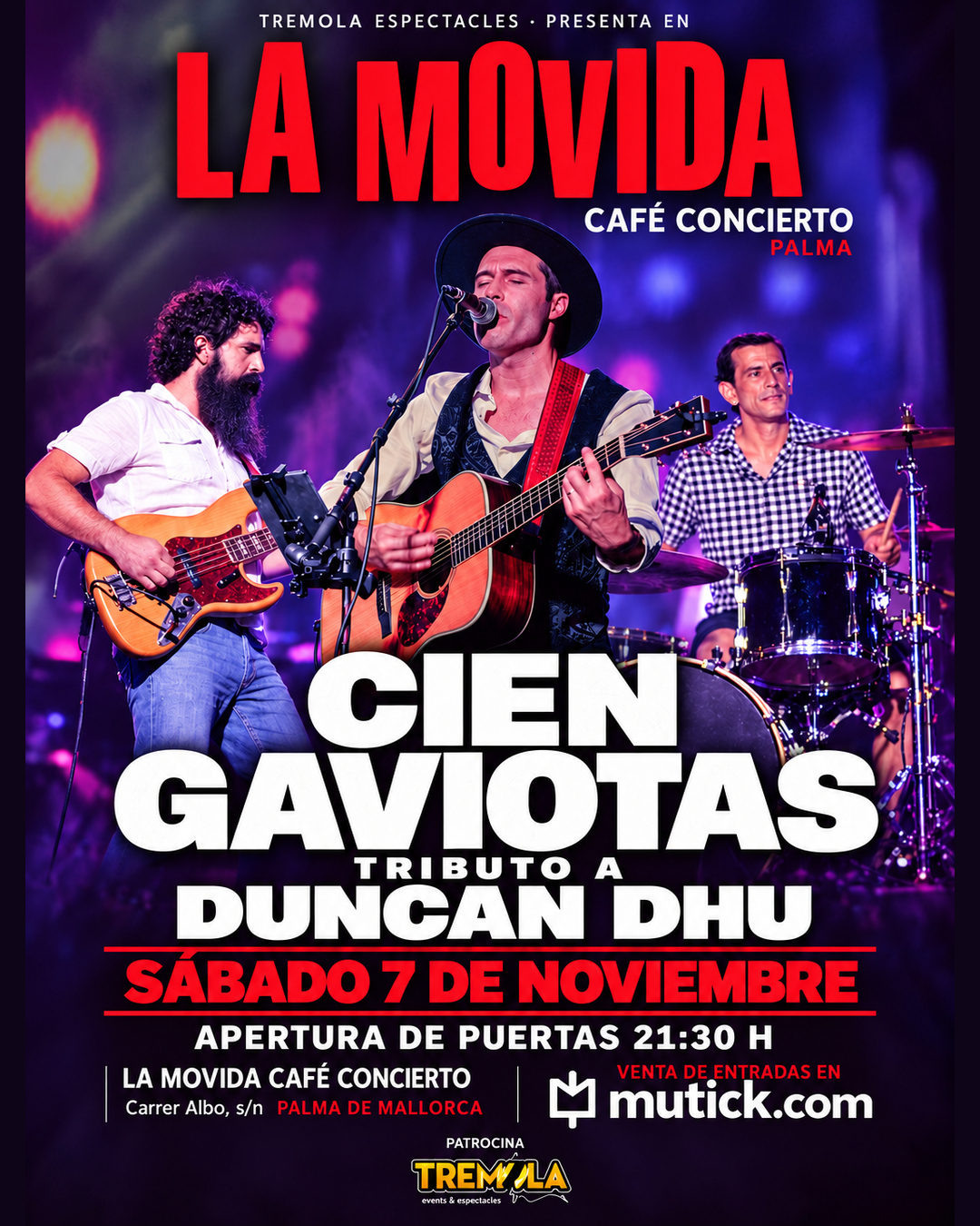 CIEN GAVIOTAS - tributo a Duncan Dhu en Palma Mallorca - Mutick