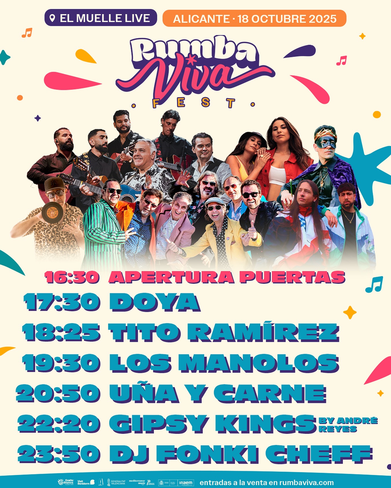 RumbaViva Fest con Gipsy Kings + Los Manolos + Uña y Carne en Alicante - Mutick