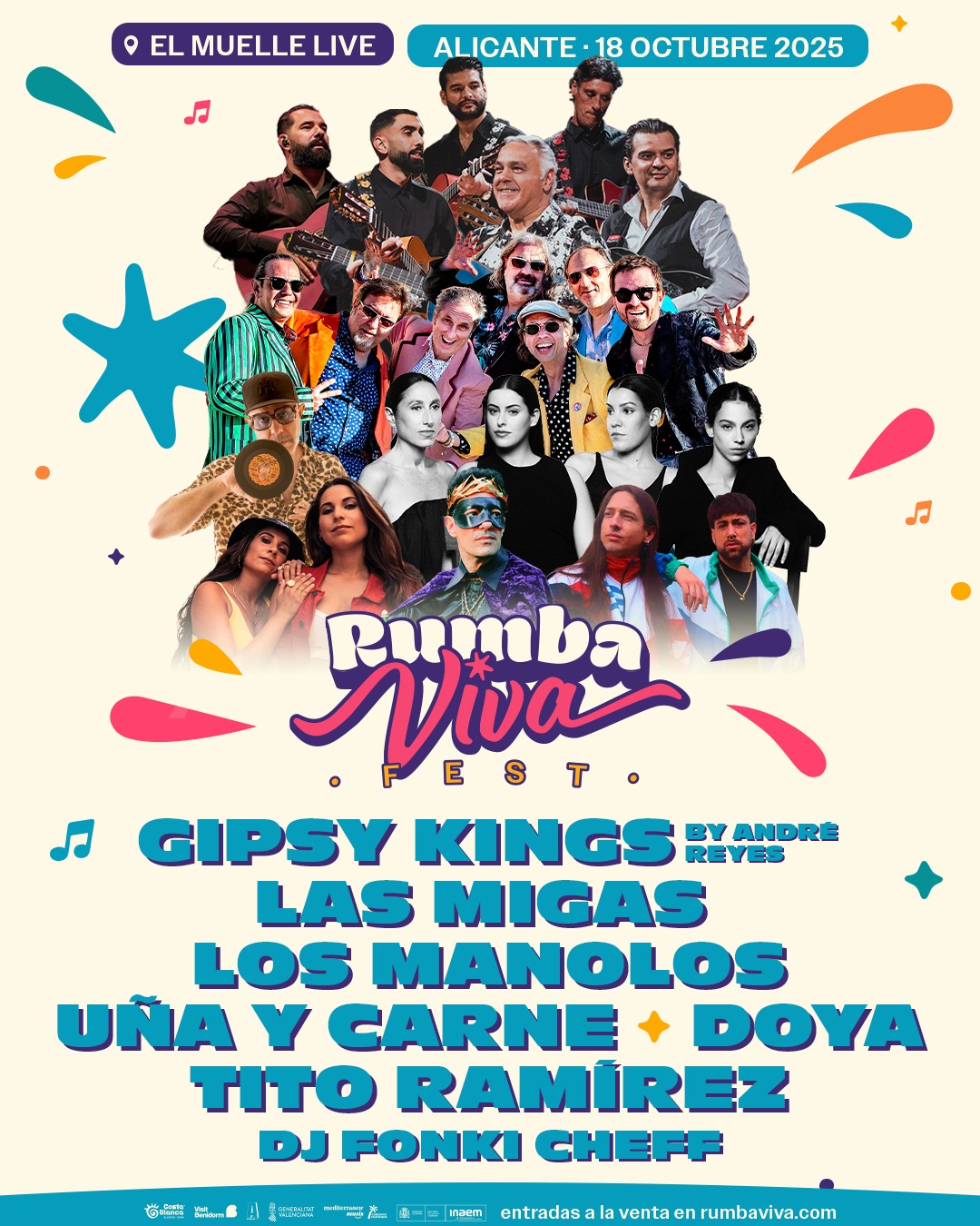 RumbaViva Fest Alicante con Gipsy Kings + Los Manolos + Uña y Carne + Las Migas - Mutick