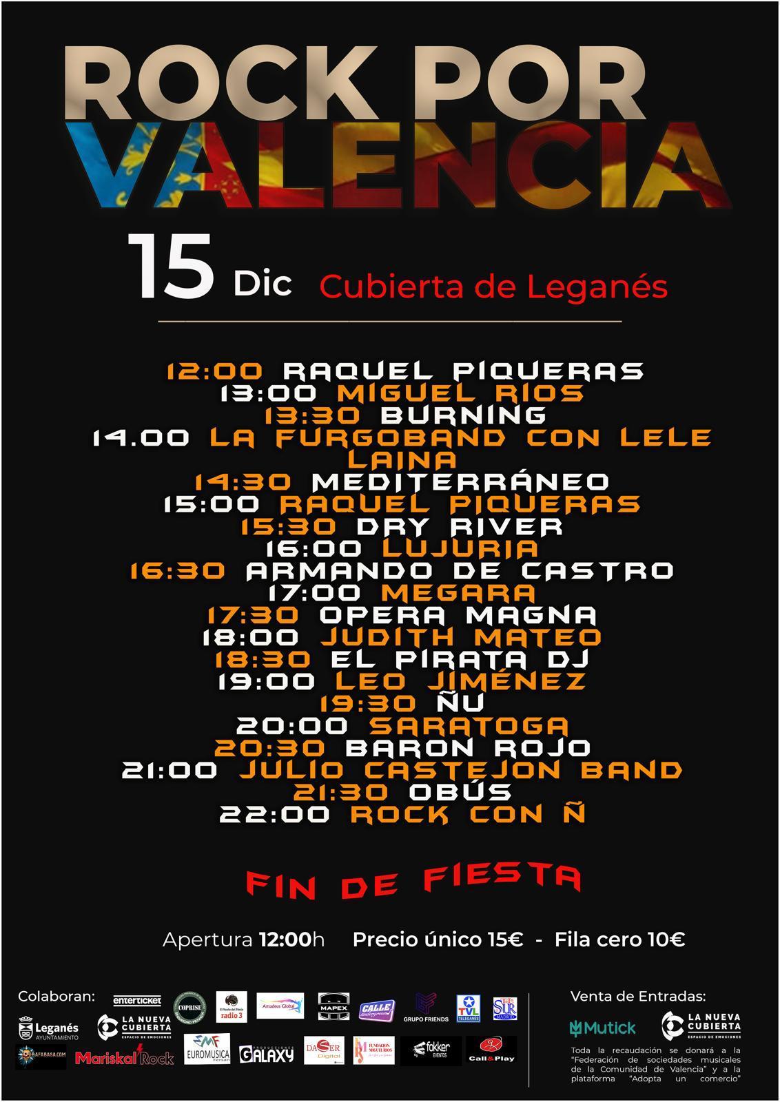 ROCK POR VALENCIA en Madrid - DANA - Mutick