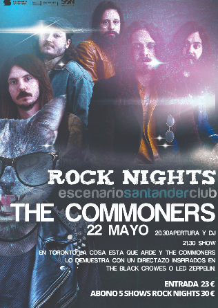 The Commoners en Rock Nights de Escenario Santander