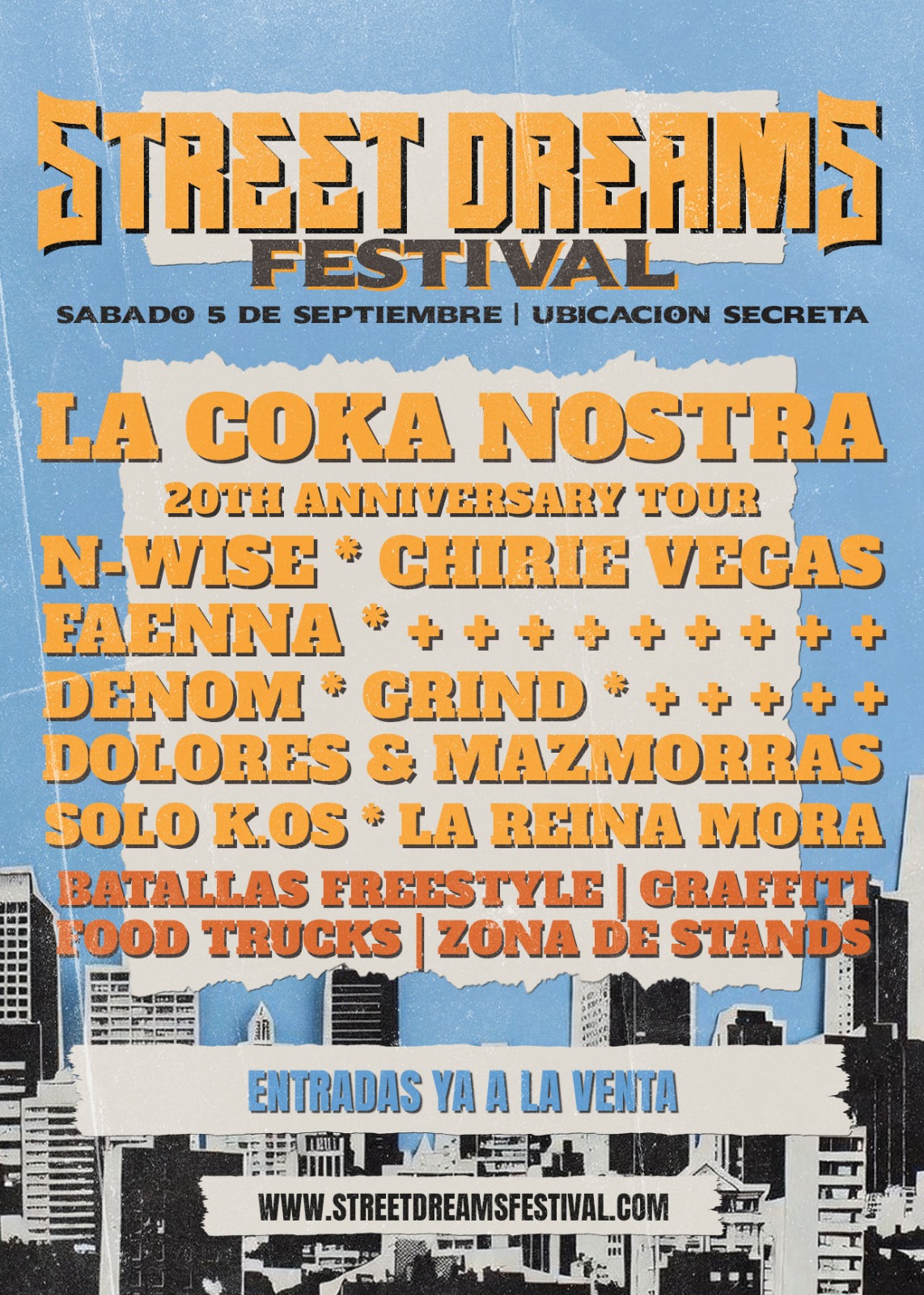 STREET DREAMS FESTIVAL 2026 en Madrid - Coka Nostra + Artistas - Mutick