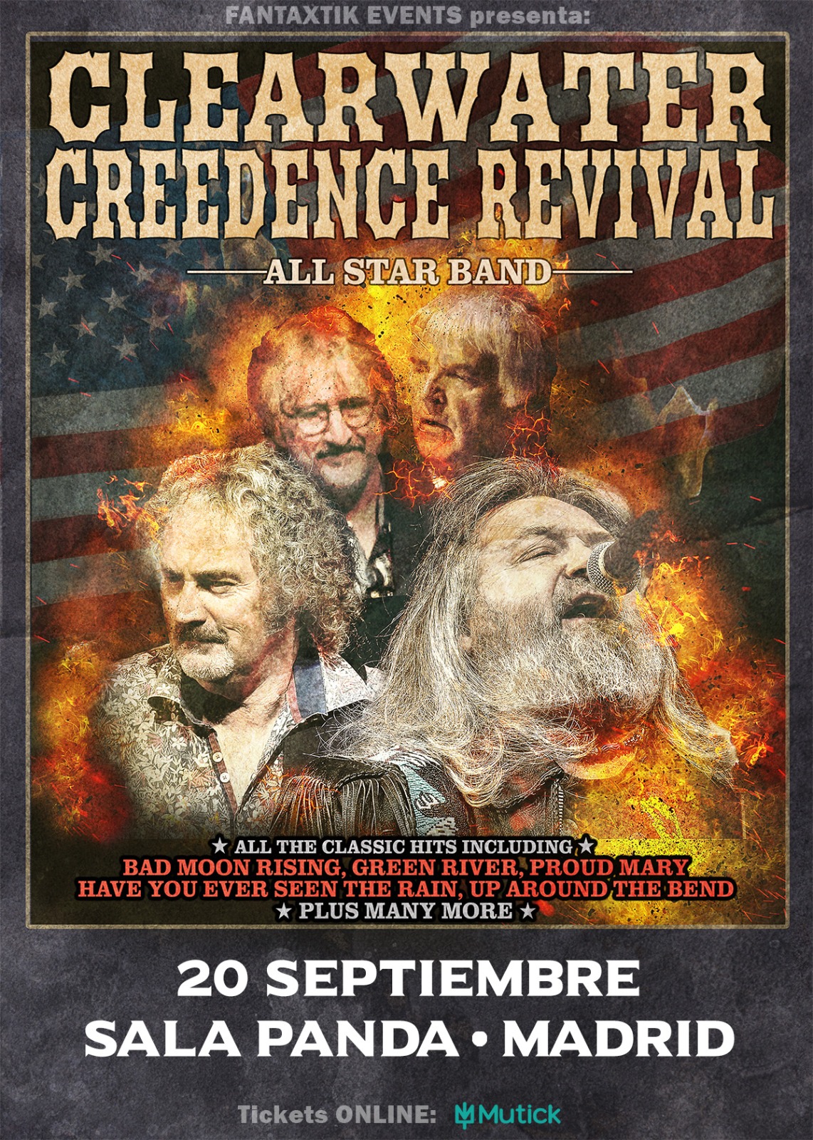 Clearwater Creedence Revival (UK & USA) en Madrid  - Mutick
