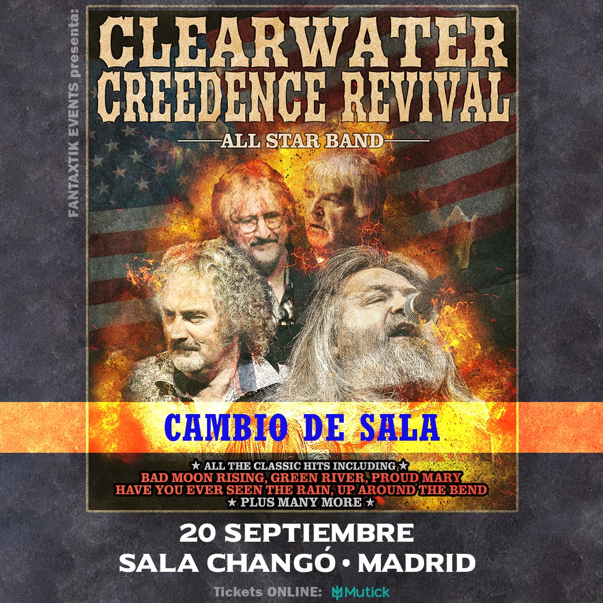 Clearwater Creedence Revival (UK&USA) en Madrid  - Mutick