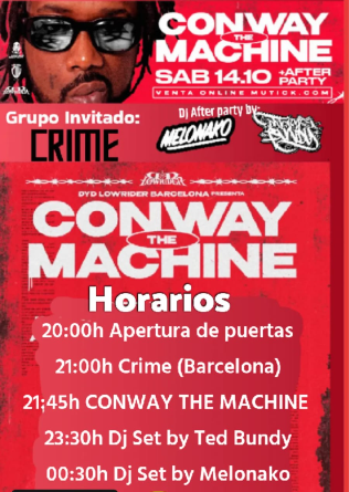 CONWAY THE MACHINE (USA) en Barcelona
