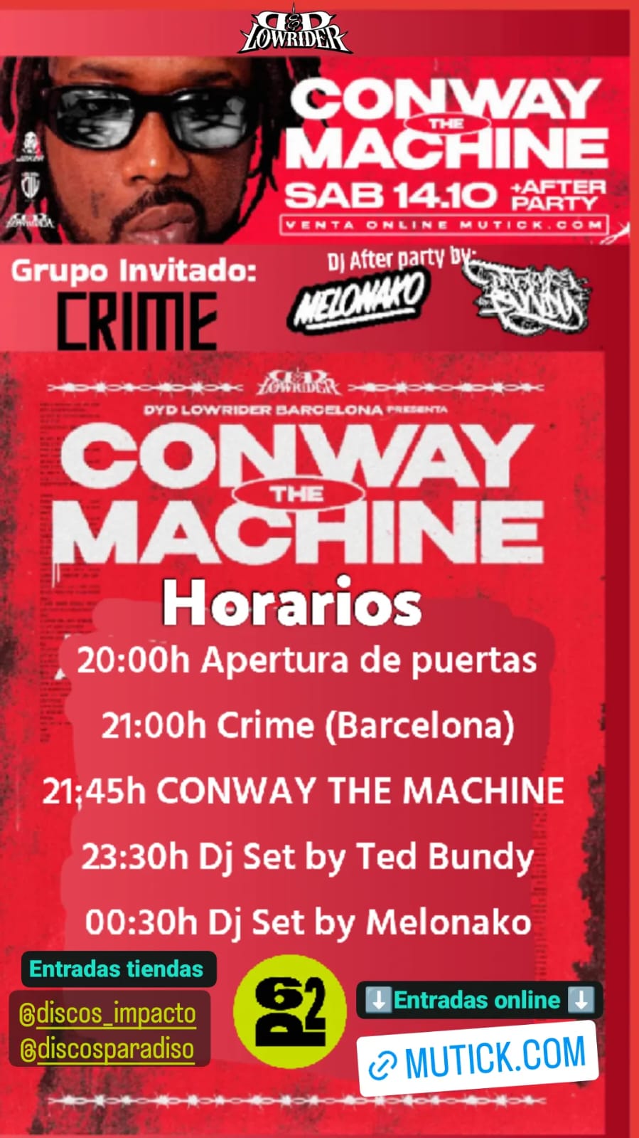 CONWAY THE MACHINE (USA) + Crime en Barcelona   - Mutick