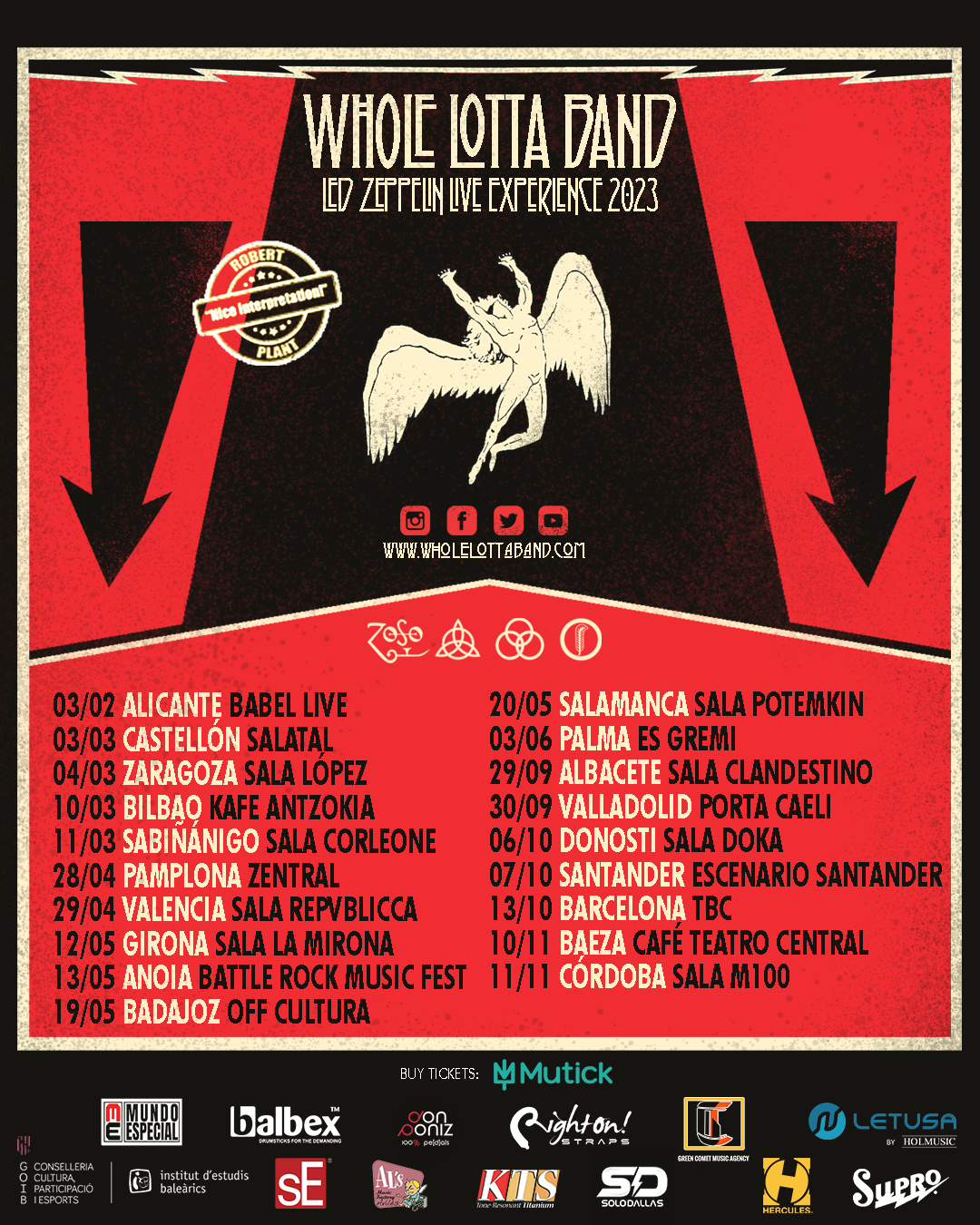 Whole Lotta Band, Led Zeppelin Live Experience en Salamanca - Mutick
