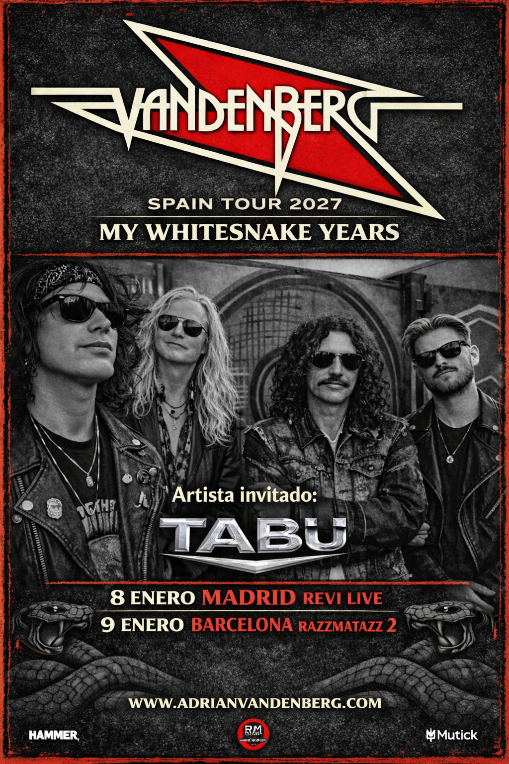 ADRIAN VANDENBERG + Tabu en Barcelona - Mutick