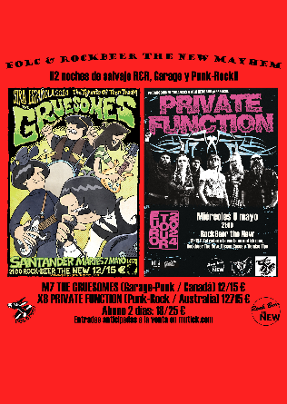 THE GRUESOMES (7/05) + PRIVATE FUNCTION (8/05) en Santander - Cantabria