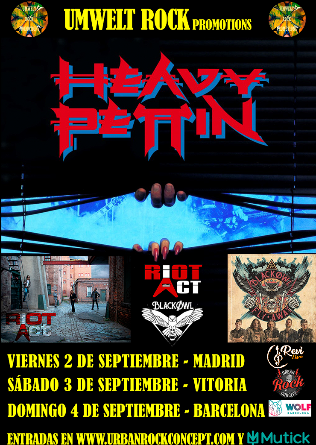 HEAVY PETTIN' + RIOT ACT + BLACKØWL en Madrid