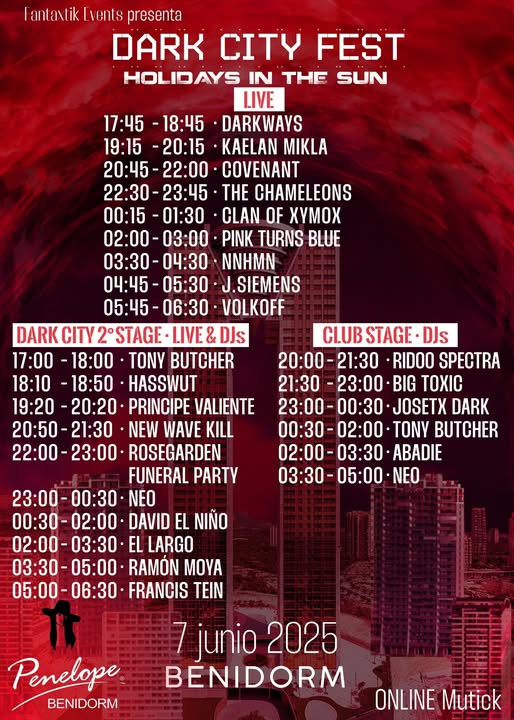DARK CITY FEST en Benidorm - últimas entradas - last tickets!  - Mutick