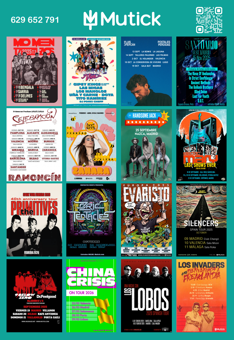 Entradas Mejores conciertos en Madrid  2025 - 2026 - Mutick