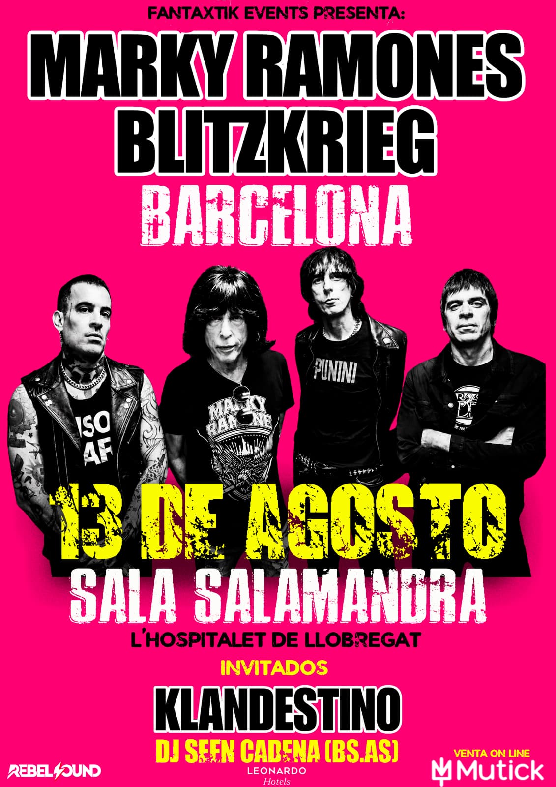 MARKY RAMONE (USA) + Klandestinos en Barcelona - Mutick