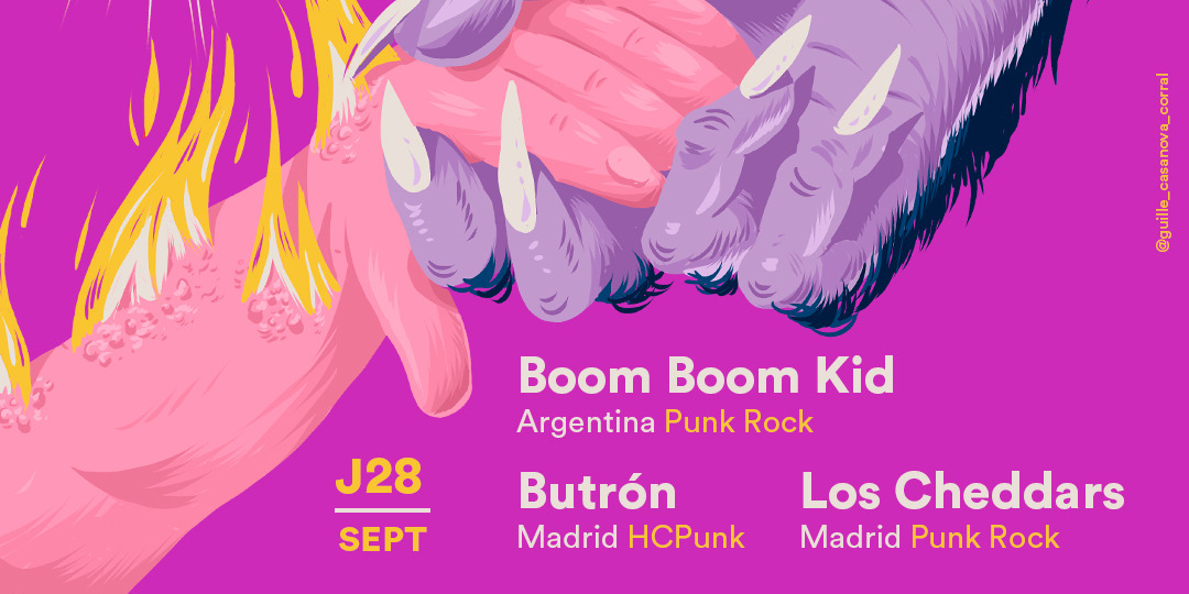 Boom Boom Kid + Butrón + Los Cheddars en Madrid - Aniversario Wurli