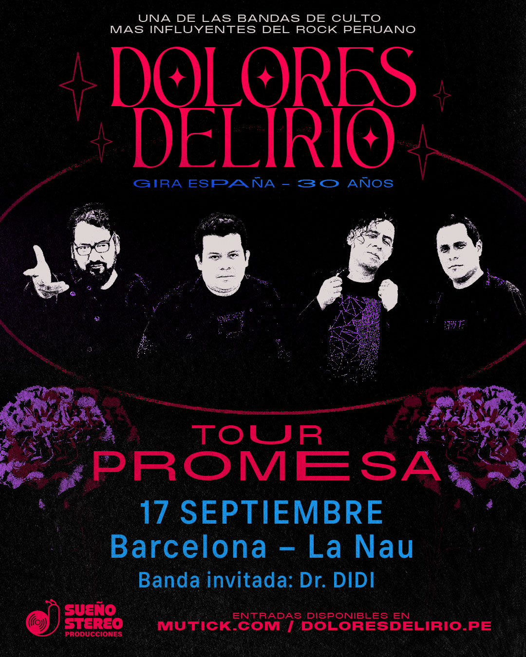 DOLORES DELIRIO en Barcelona - GIRA 30 ANIVERSARIO  - Mutick