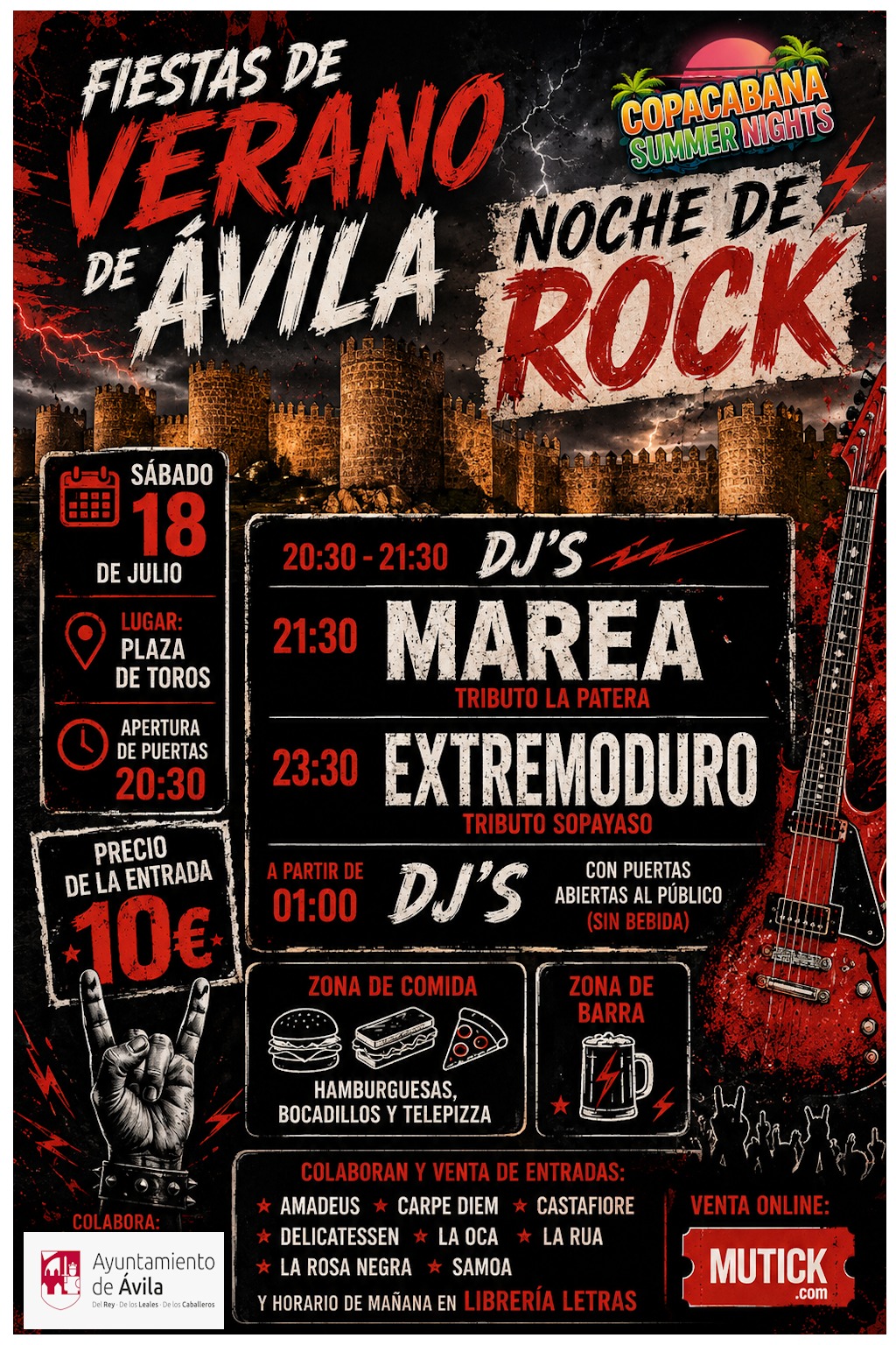 NOCHE DE ROCK en &Aacute;vila con Tributos a Marea y Extremoduro - Mutick