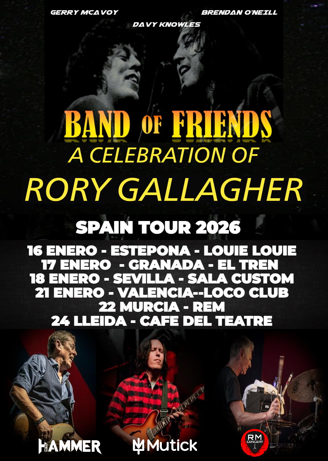 BAND of FRIENDS en Estepona - Rory Gallagher Celebration - Mutick