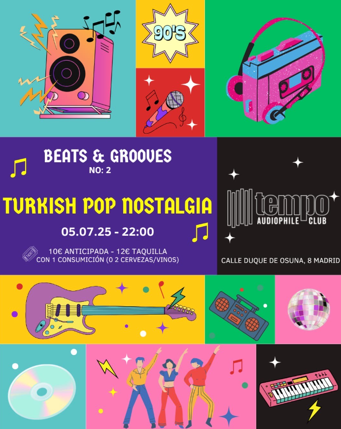 TURKISH POP NOSTALGIA - Fiesta en Tempo Club Madrid - Mutick
