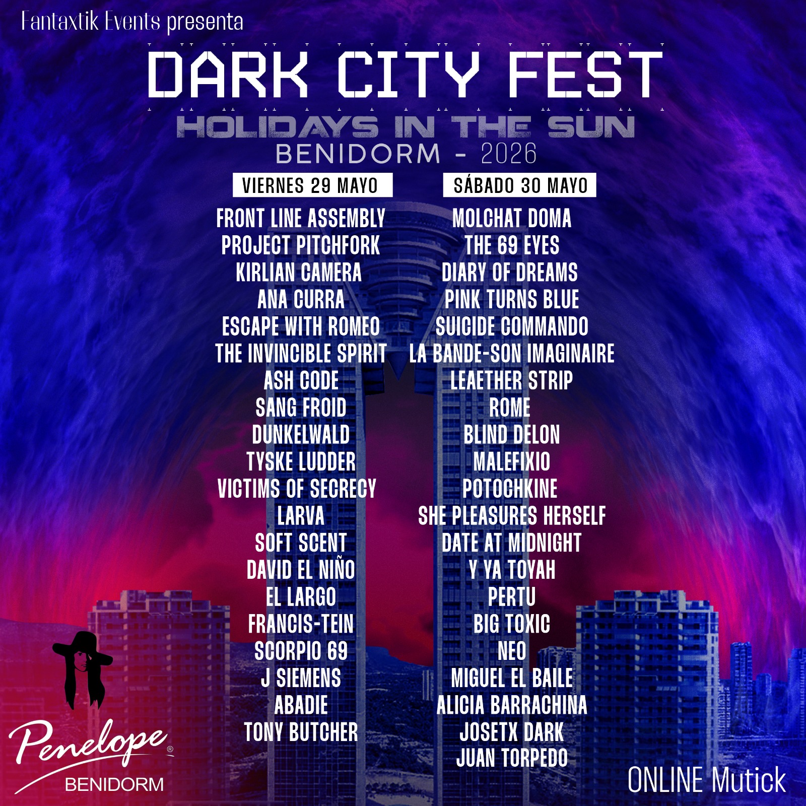 DARK CITY FEST Benidorm 29+30 mayo  - Mutick