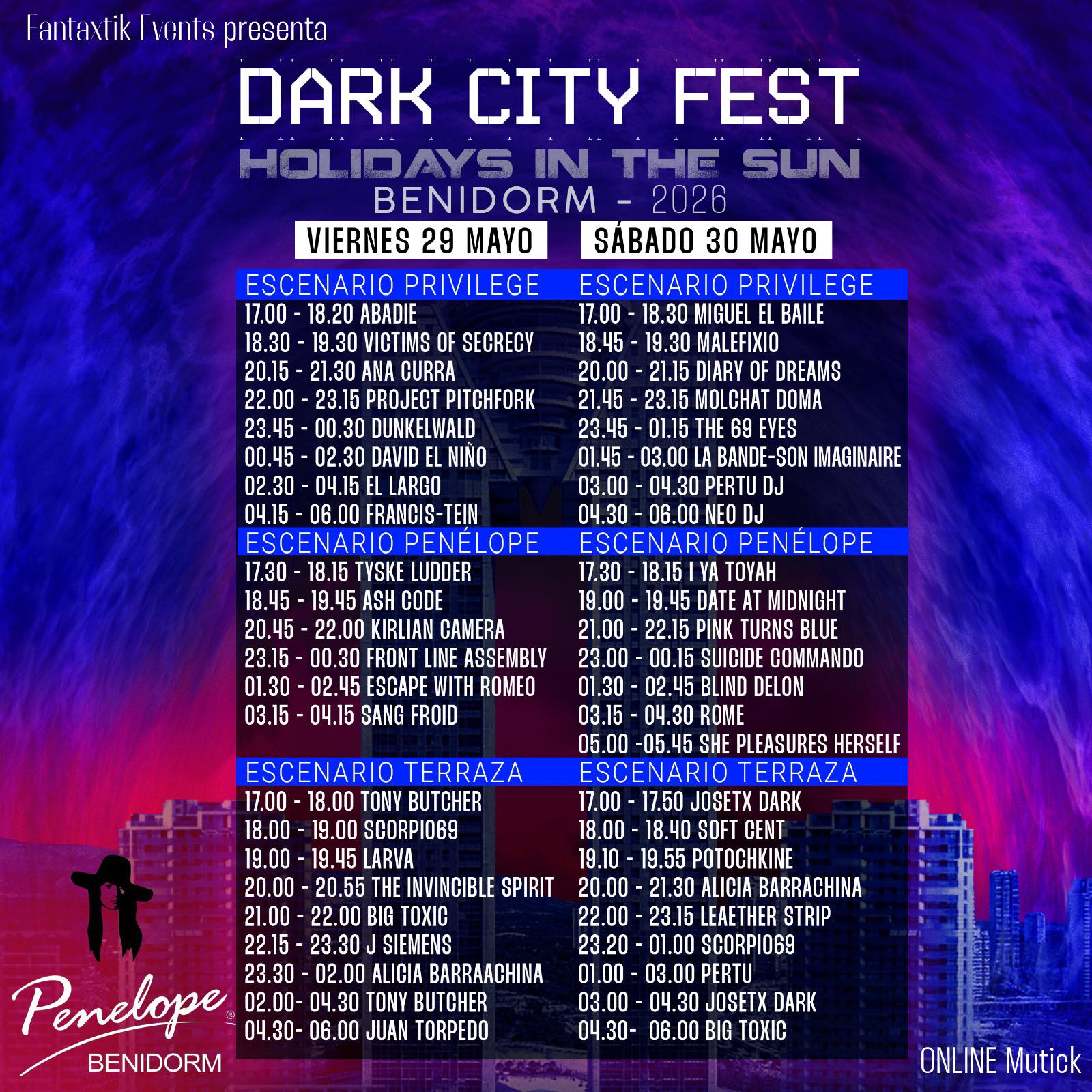DARK CITY FEST Benidorm 29+30 mayo - Mutick