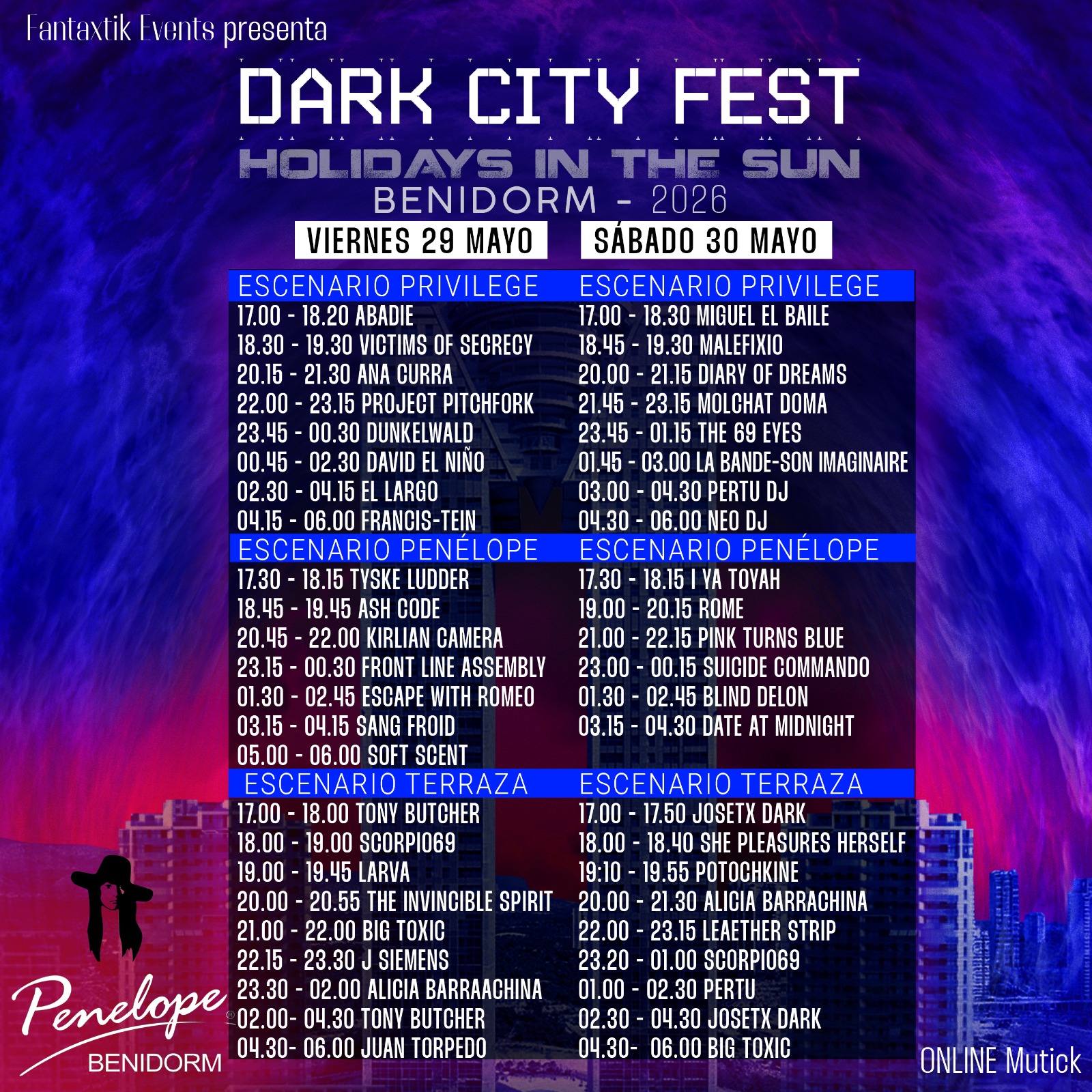DARK CITY FEST Benidorm 29+30 mayo  - Mutick