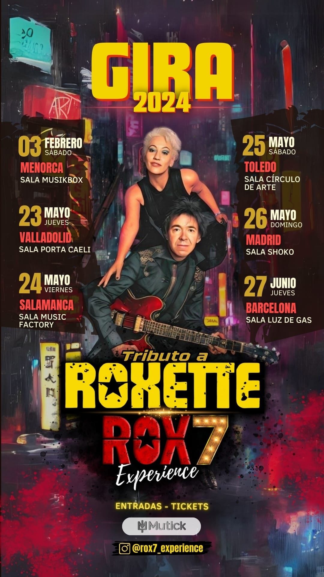 ROX7 - Tributo a Roxette en Madrid - Mutick