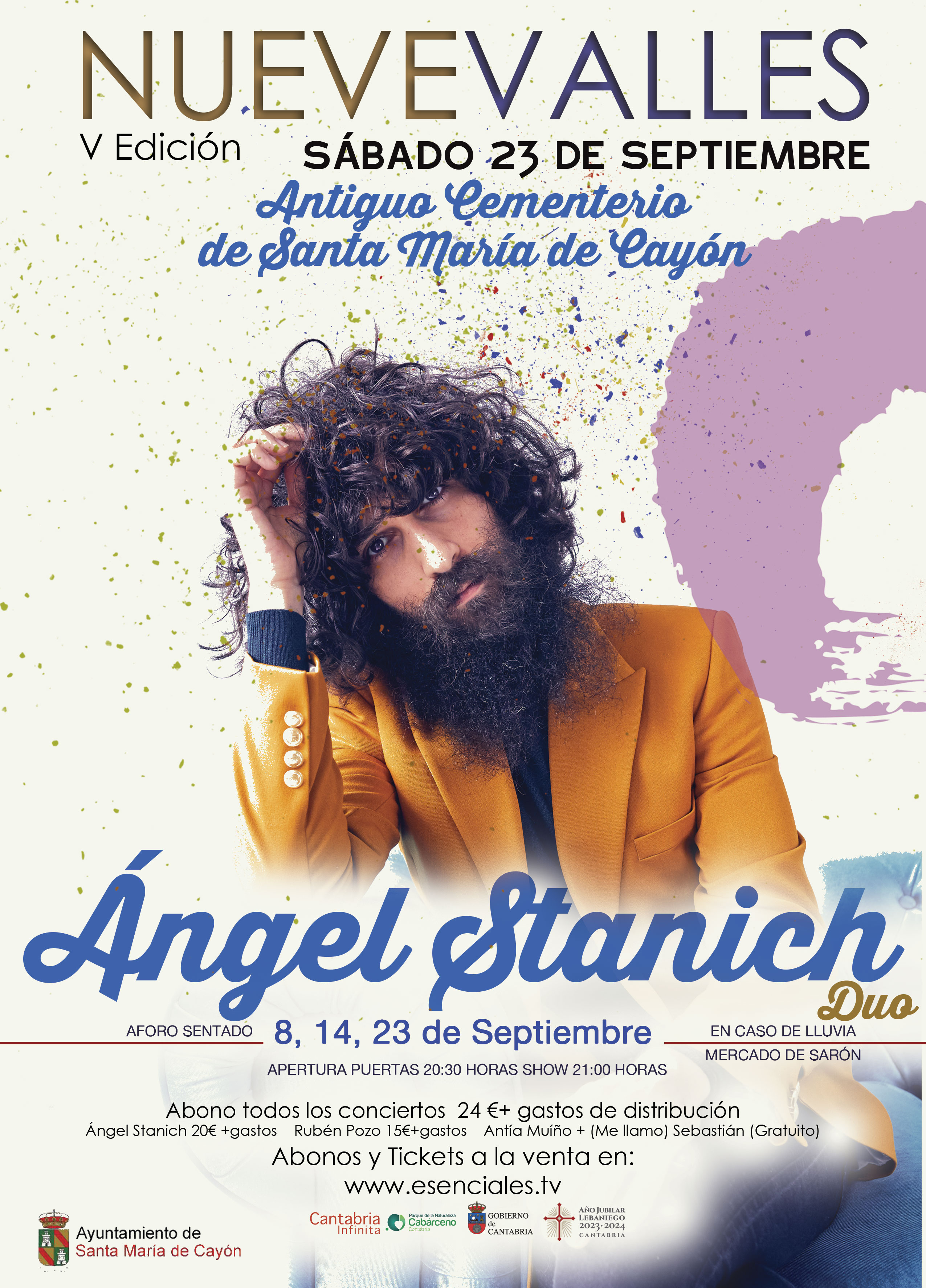 NUEVE VALLES presenta a Angel Stanich (dúo) - Cantabria  - Mutick