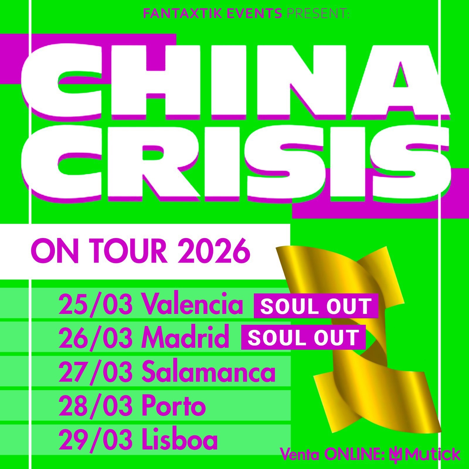 CHINA CRISIS (UK) en Valencia - AGOTADAS - Mutick