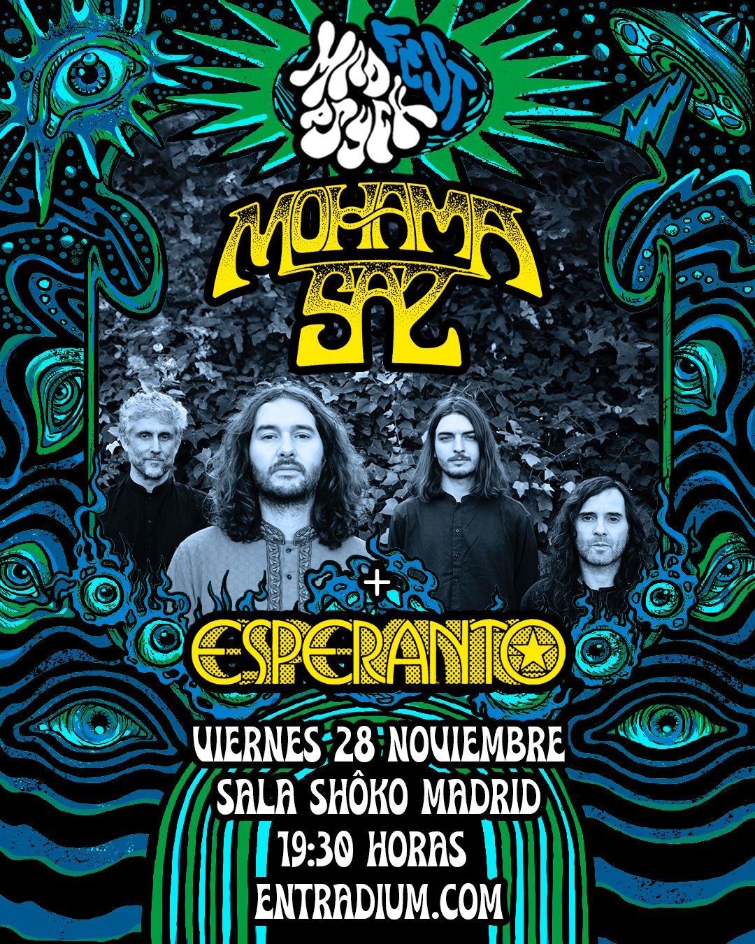 Mad Psych Fest: MOHAMA SAZ + ESPERANTO en Madrid - Mutick