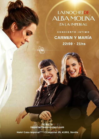 Carmen y María,  junto a Alba Molina en Sevilla