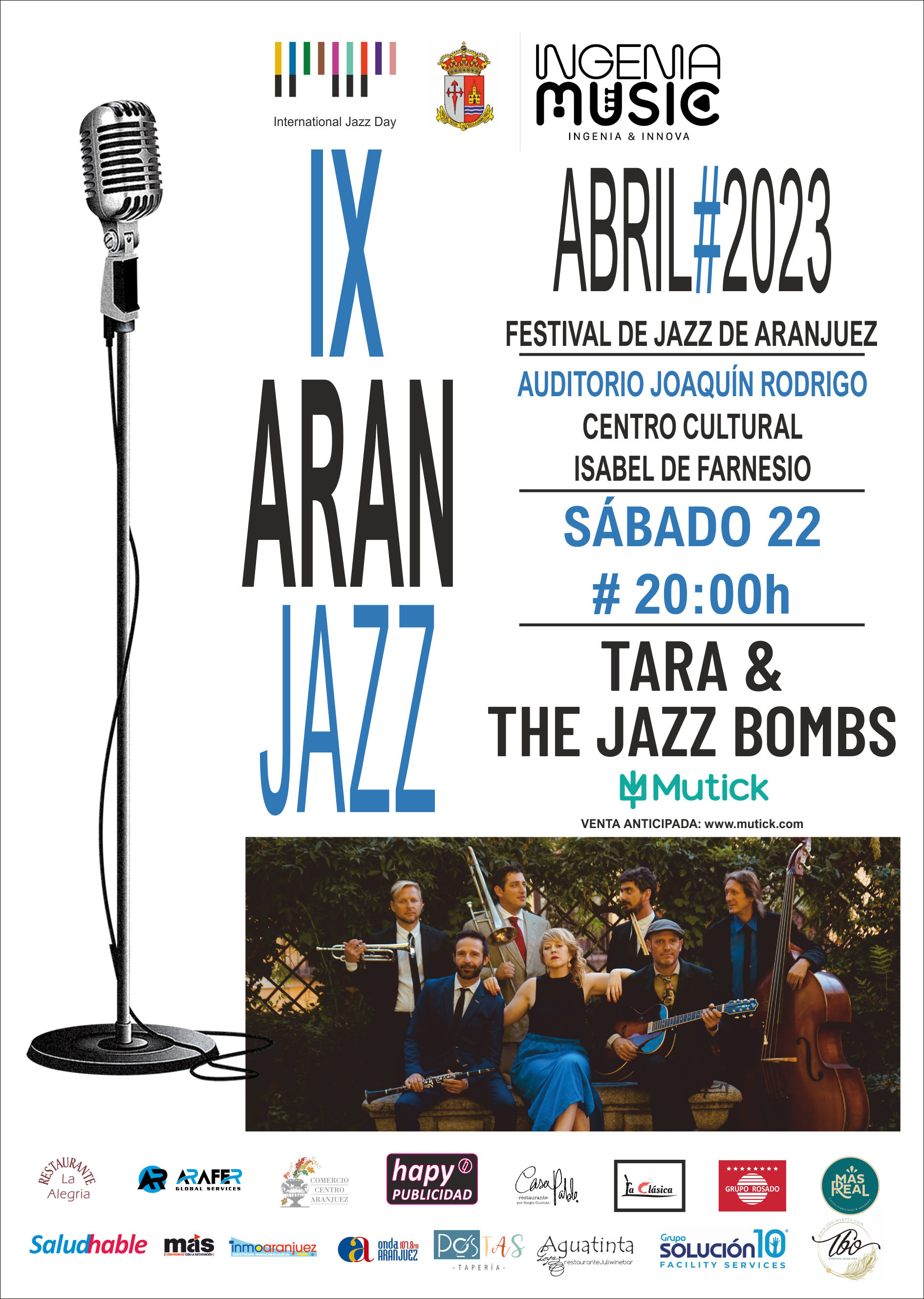 Aranjazz presenta a TARA & The Jazz Bombs en Aranjuez  - Mutick