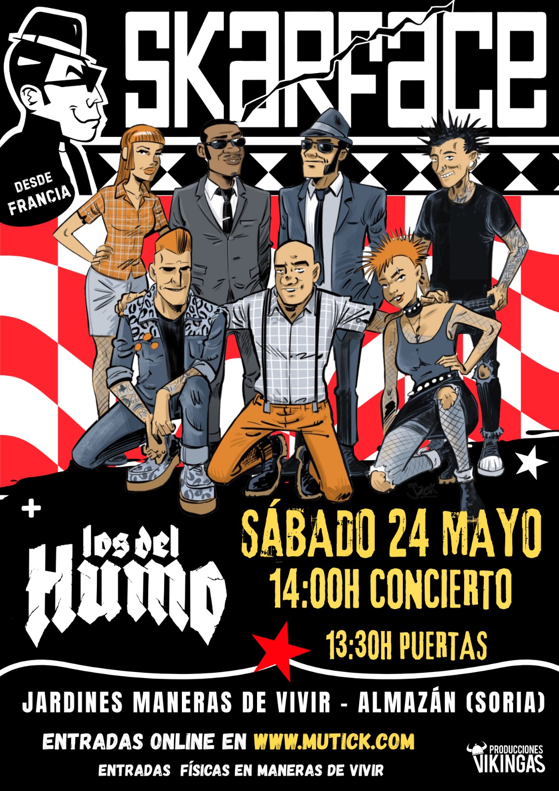 SKARFACE (Fr) + Los del Humo en Almazán Soria - Mutick