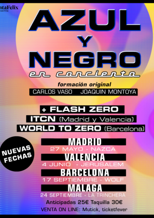 AZUL Y NEGRO + Flash Zero en Barcelona