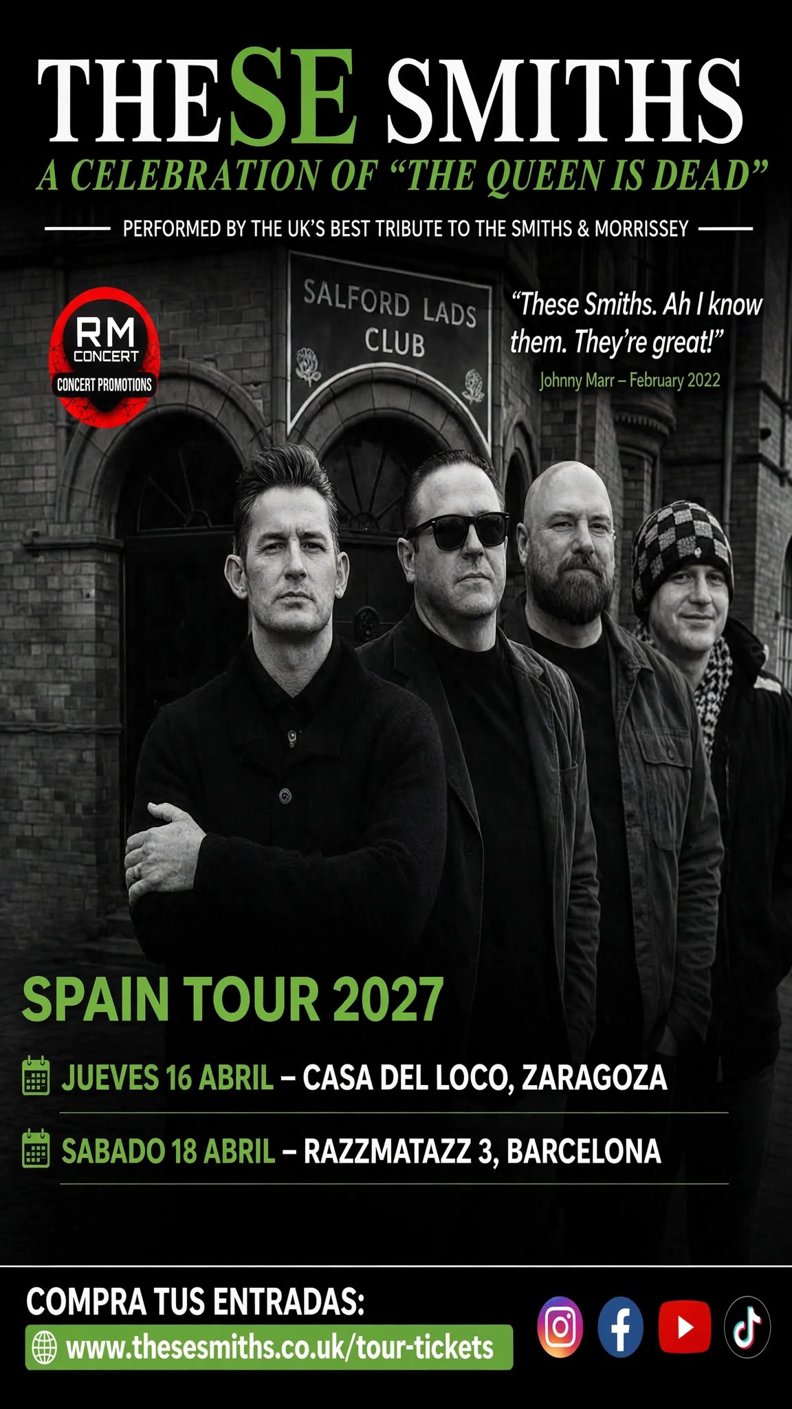 THESE SMITHS (UK) - Tributo a The Smiths en Zaragoza - Mutick