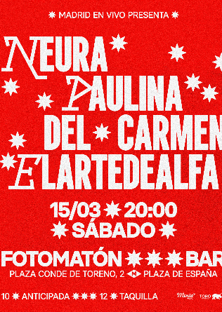 MUJERES EN VIVO 2025: PAULINA DEL CARMEN + ELARTEDEALFA + NEURA en Madrid